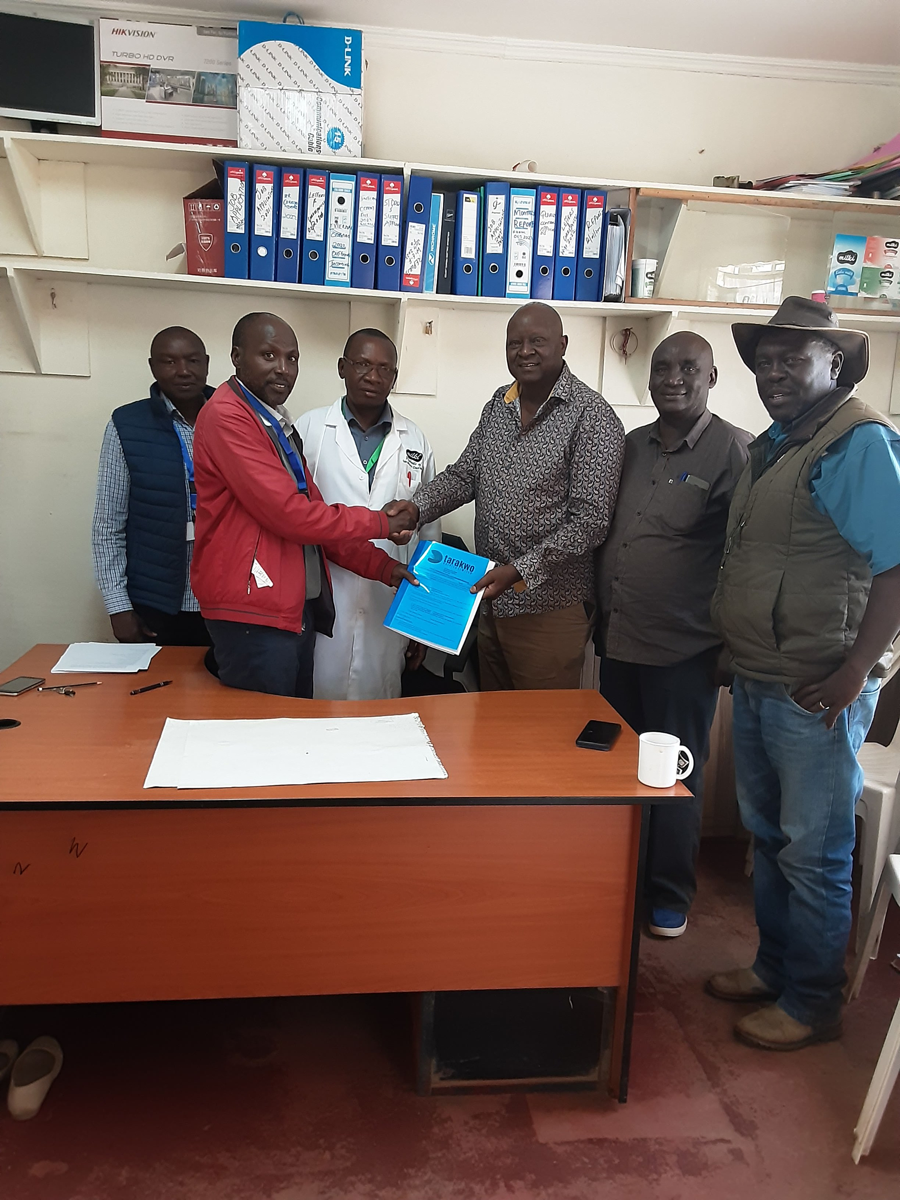 Contract signing ceremony between Mindflow Consulting and Tarakwo Dairies for the development of an Enterprise Resource Planning System in February 2023